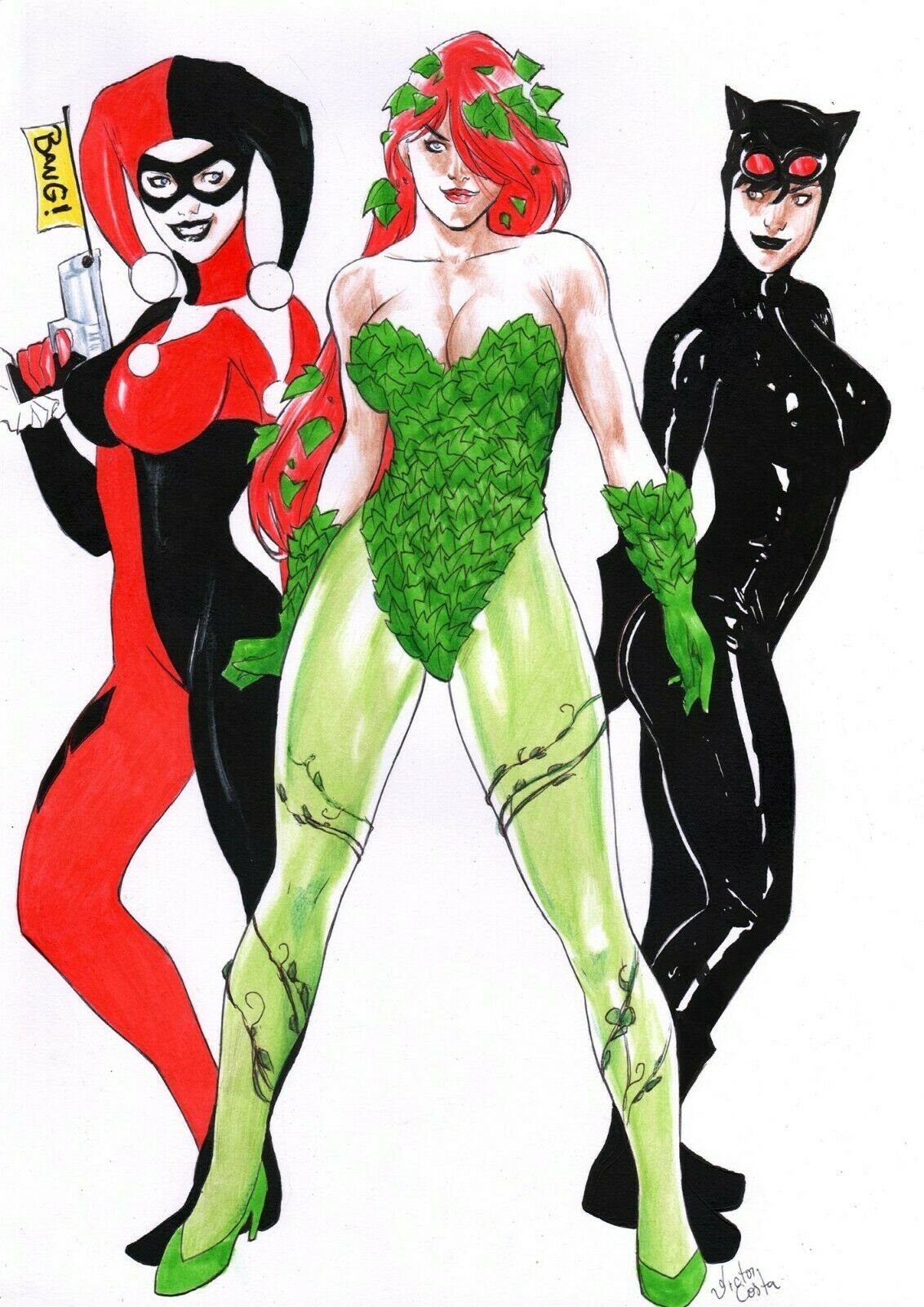 Harley quinn poison ivy catwoman