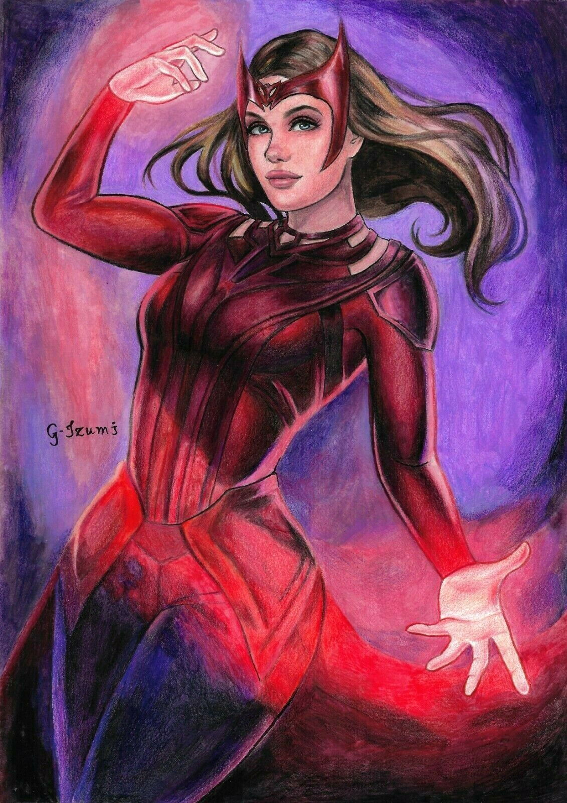 Here's my new Scarlet Witch comic cover artwork! : r/ScarletWitch