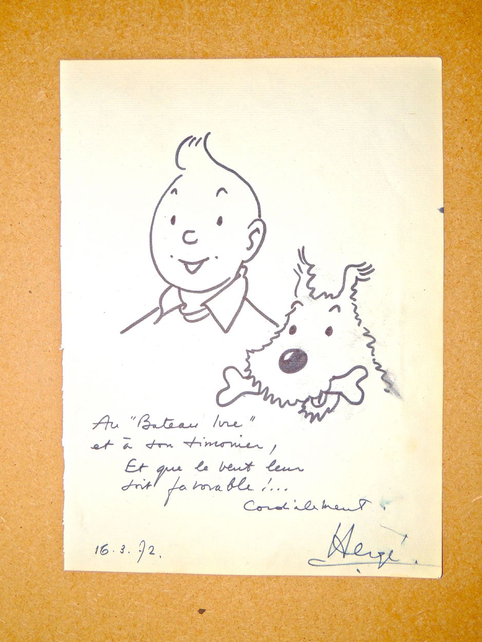 Tintin Et Milou Dédicace Hergé In Laurent V S Sold Gone And Missed