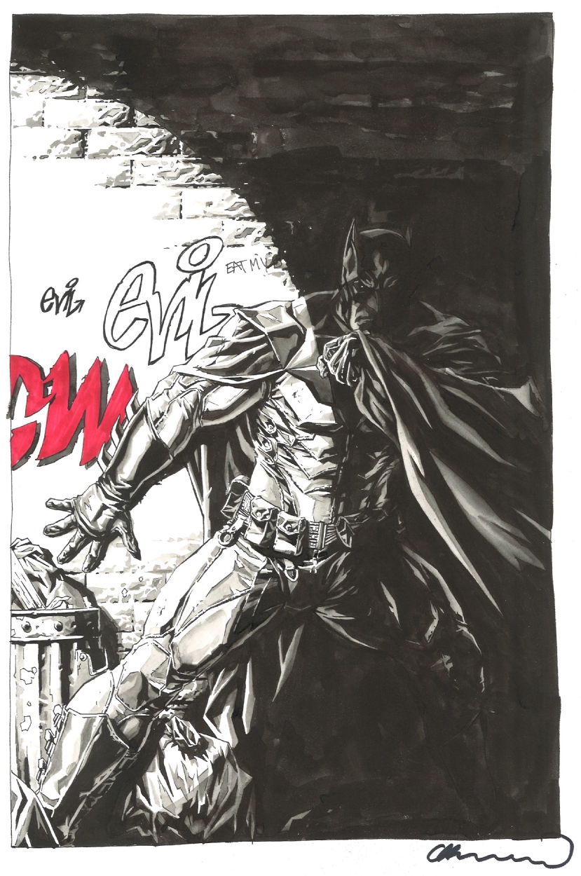 Lee Bermejo - Batman, in Michael Diaz's COMMISSIONS, PIN-UPS, & CON  SKETCHES Comic Art Gallery Room