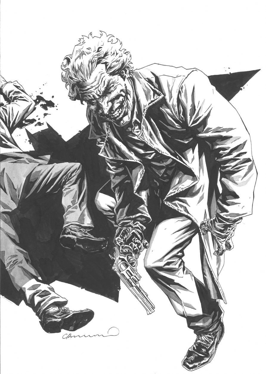 Lee Bermejo - The Joker, in Michael Diaz's COMMISSIONS, PIN-UPS, & CON  SKETCHES Comic Art Gallery Room