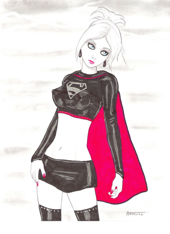 Pete Hastings Goth Emo Supergirl In P K R T S Pete Hastings Comic Art Gallery Room