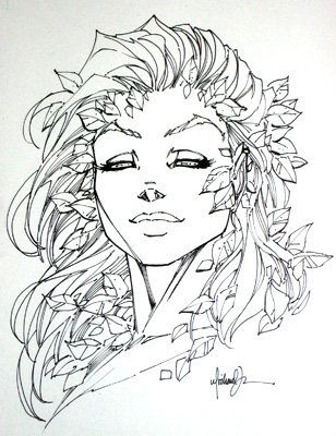 Poison Ivy, in Silton Buendia's Michael Turner Comic Art Gallery Room