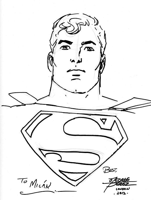 George Perez - Superman sketch, in Milan Kovacs's London Super Comic ...