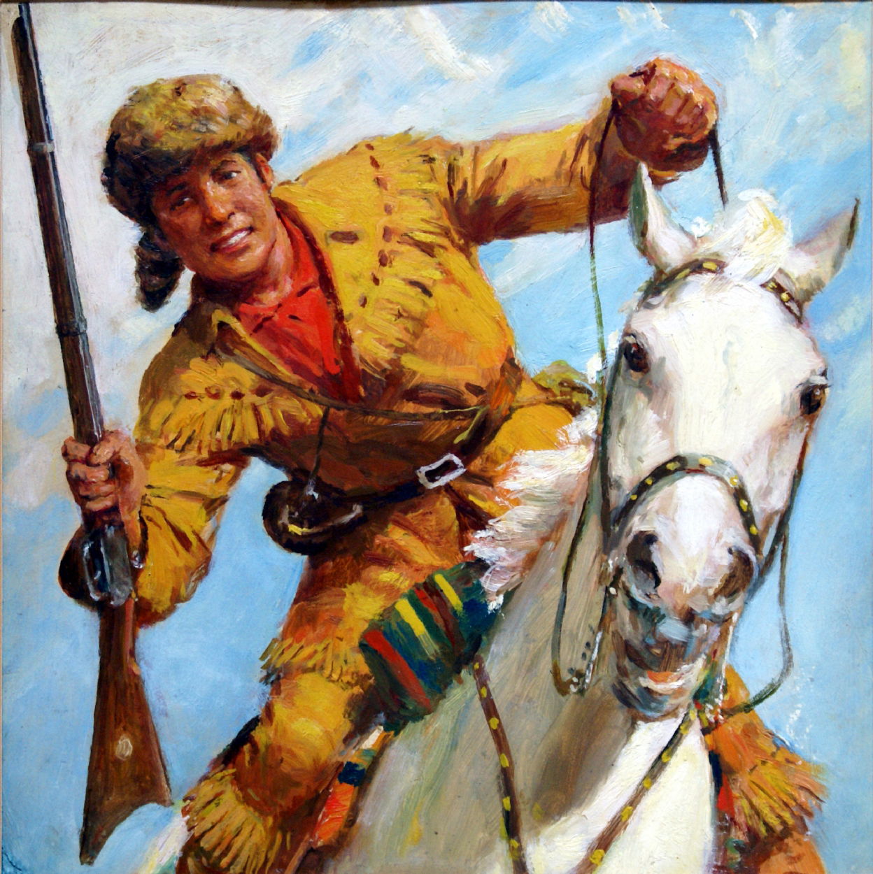 Davy Crockett Cowboy Picture Library cover 291 (Original), in GW