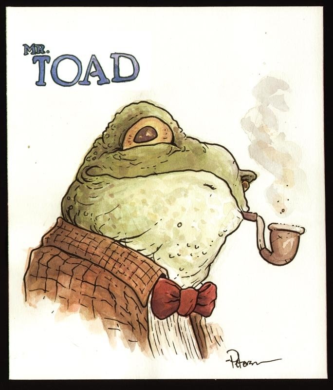 Mr. Toad, in Mal S.'s David Petersen Comic Art Gallery Room