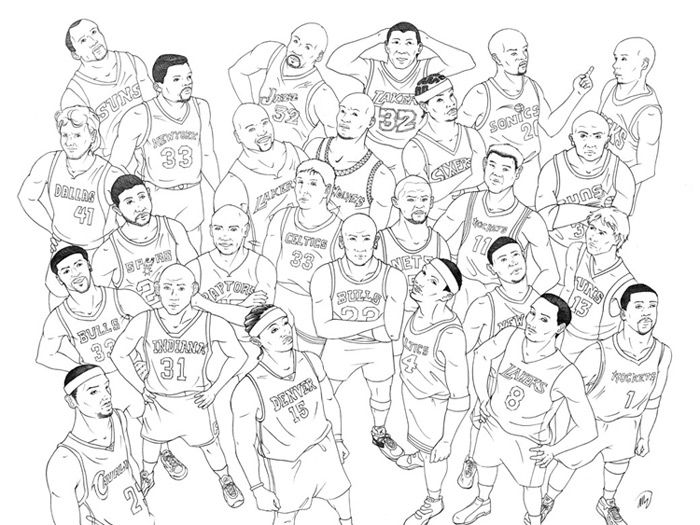 Nba Allstars, In Michael Tran's Illustrations Comic Art Gallery Room