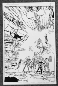 Freak Force #9 splash page, Comic Art
