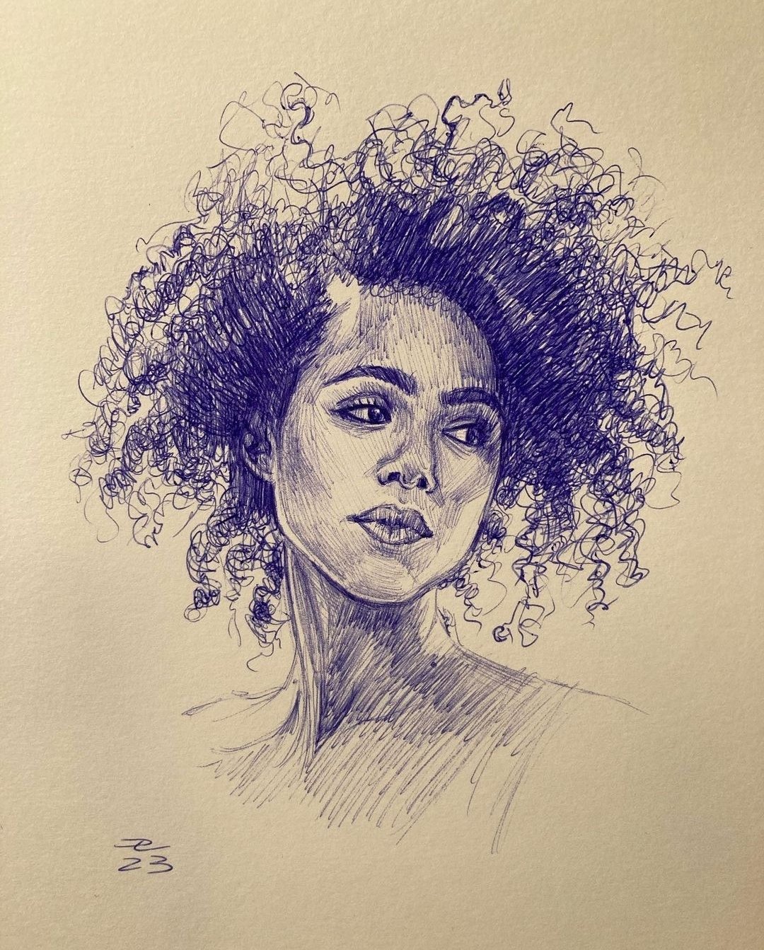 Nathalie Emmanuel , in Christian Palomba's Faces Comic Art Gallery Room