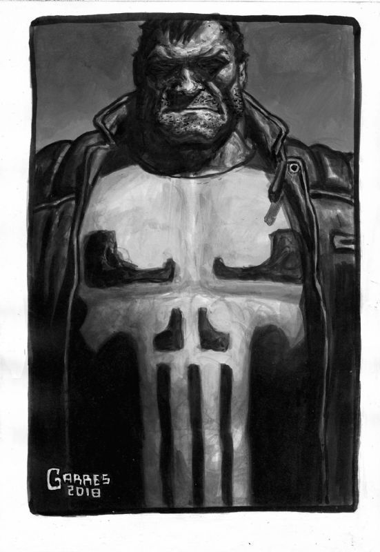 PUNISHER, in Rafa Garres 's SOLD ART Comic Art Gallery Room