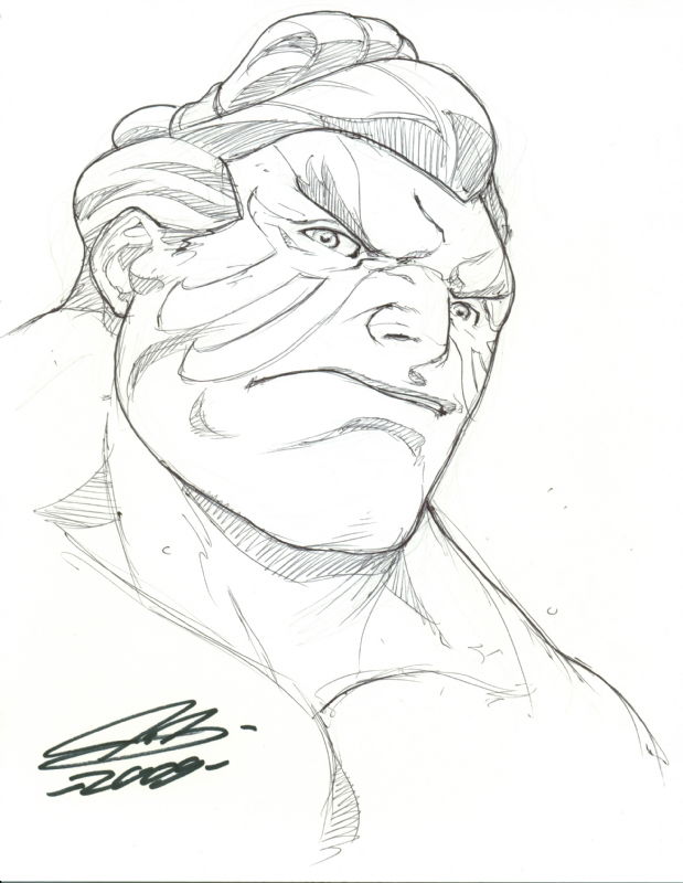 E. Honda by Joe Ng, in Rob Galloway's 2009 Sketches Comic Art Gallery Room