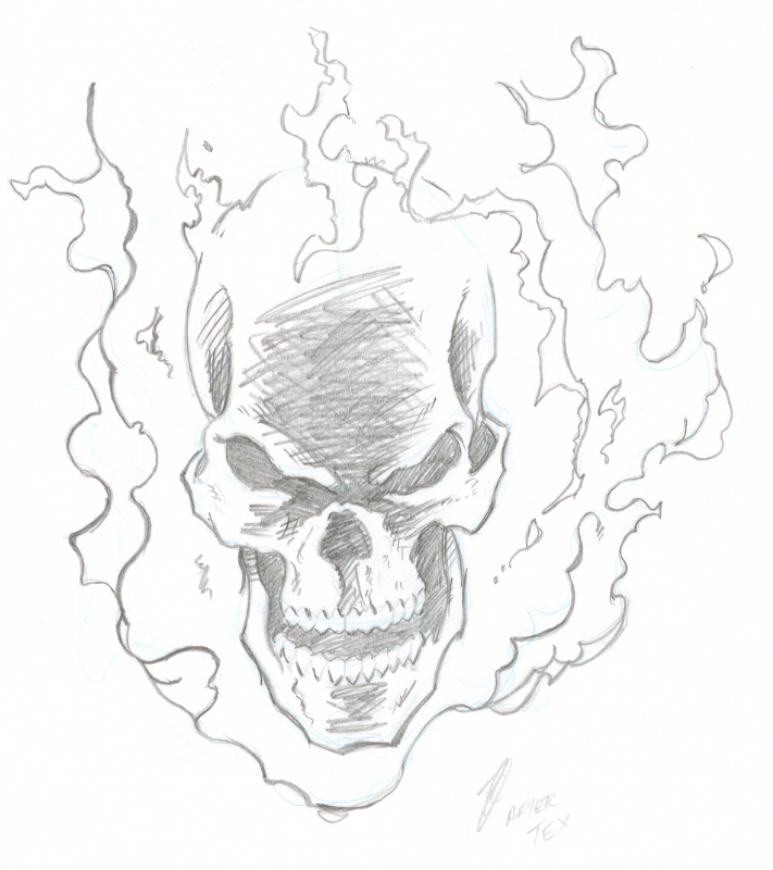 Ghost rider drawing | Marvel Amino