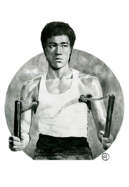 Bruce Lee, in Jay Fife's Misc Art Comic Art Gallery Room