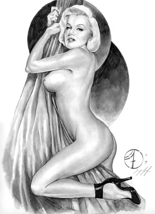 Marilyn Monroe Nude, in Jay Fife's Nudity or Adult content Comic Art G...