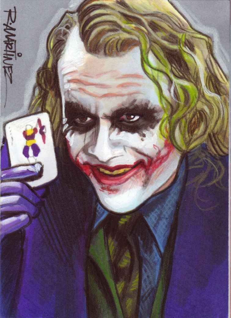 The Joker, in Randy Martinez's Sketch Cards Comic Art Gallery Room