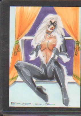 Punisher And Black Cat Porn - Black Cat nude, in Brad Chavarria aka Kiki's sketch cards Comic Art Gallery  Room