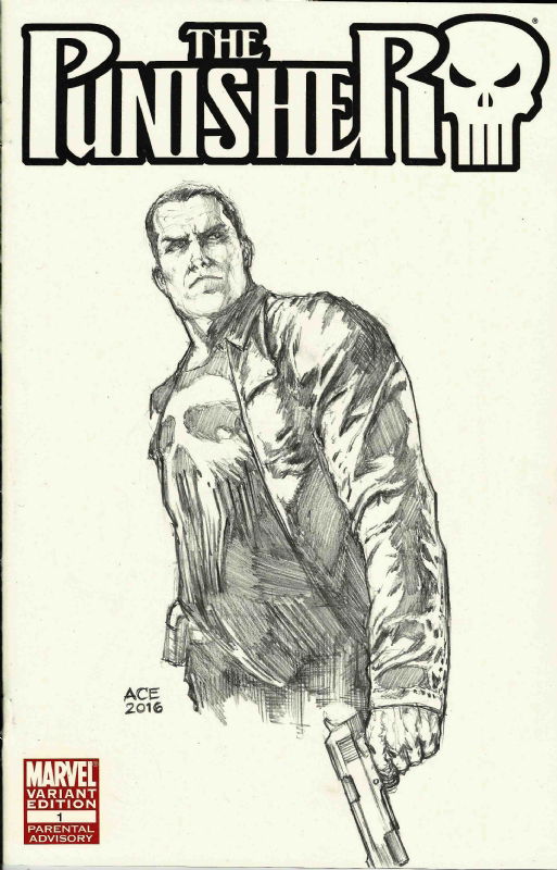 Frank Castle pencils, in ACE CONTINUADO's Blank Comic Cover Sketches ...