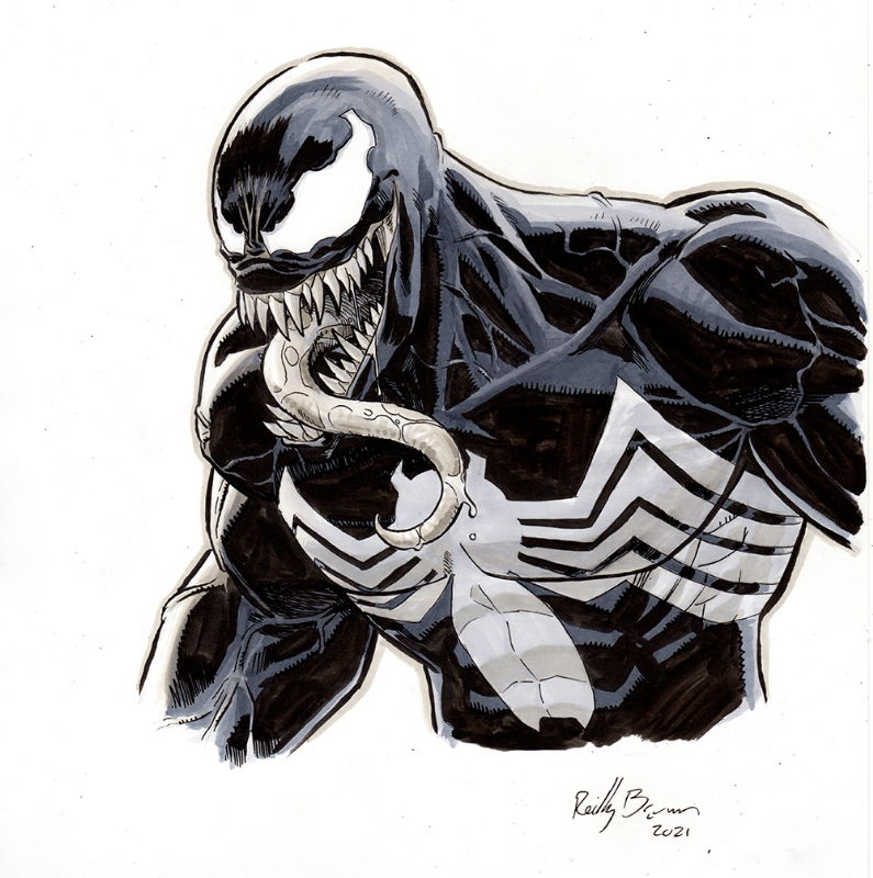 Venom by Reilly Brown, in Reilly Brown's Marvel Comic Art Gallery Room