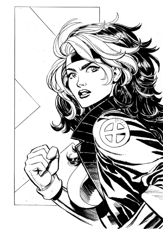 Rogue by Reilly Brown, in Reilly Brown's Marvel Comic Art Gallery Room