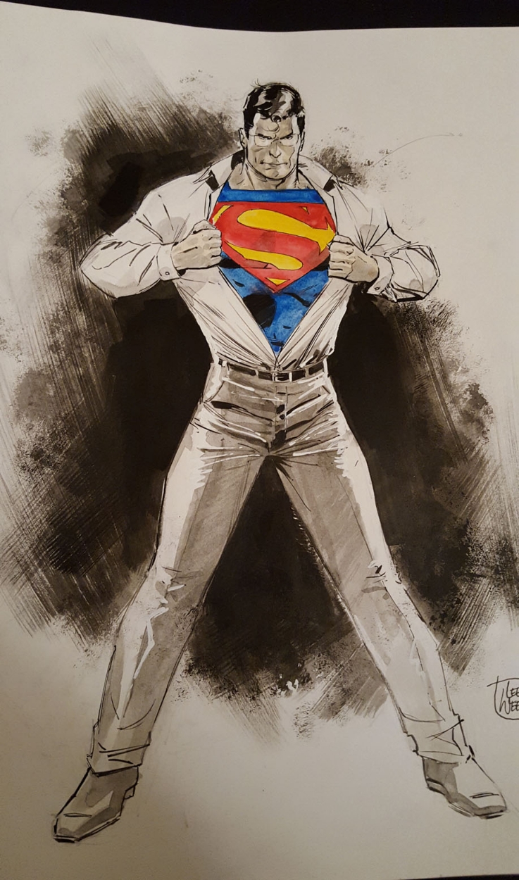 Lee Weeks Superman, in Phil H's NYCC 2016 Comic Art Gallery Room