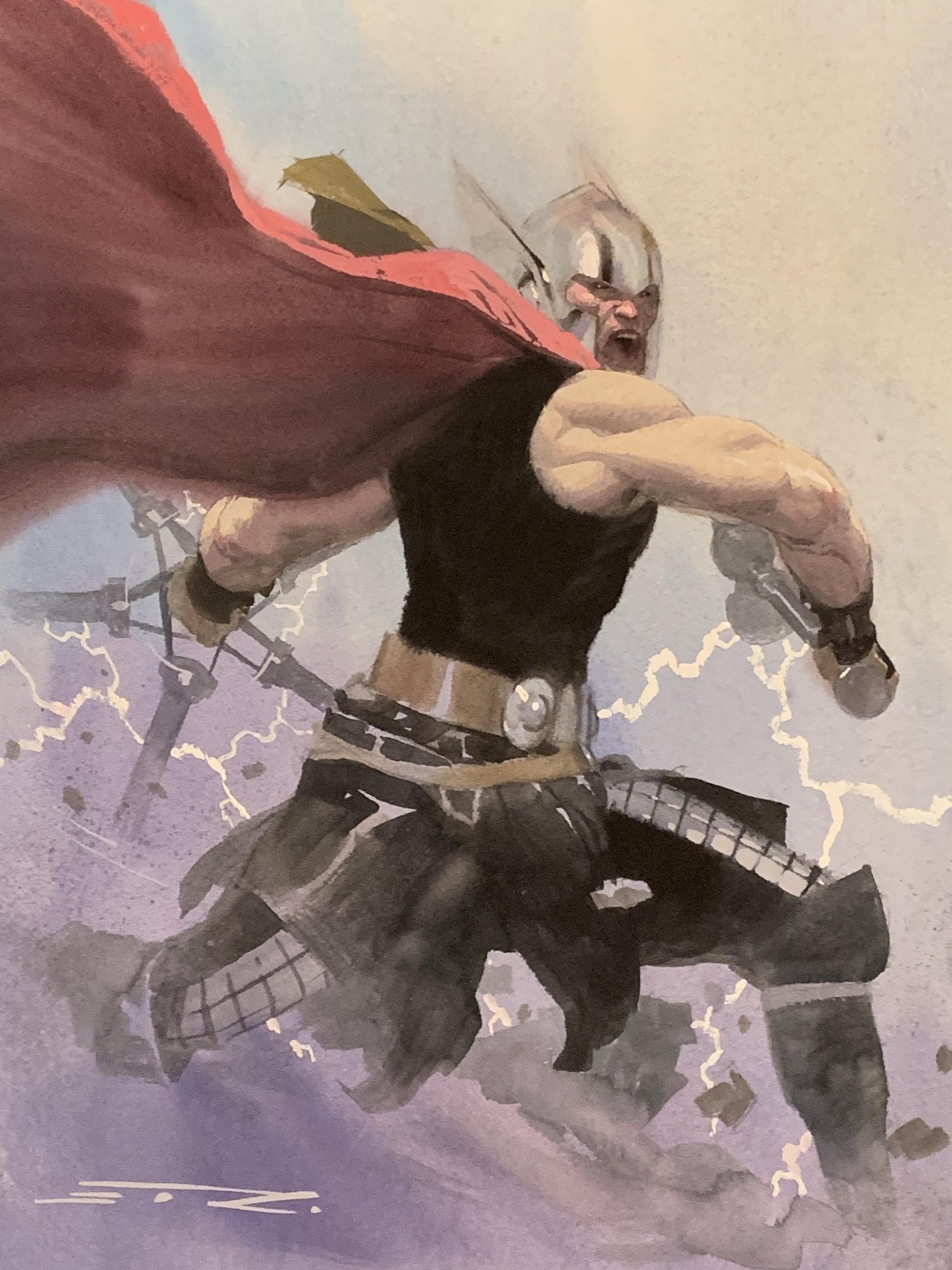 Esad Ribic EPIC NYCC Thor Commission In Phil H S NYCC Comic Art Gallery Room