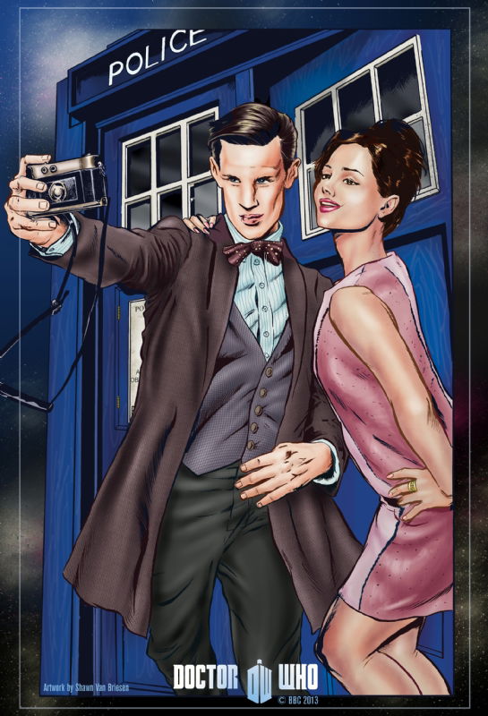 The Doctor and Clara, in Shawn Van Briesen's Doctor Who Comic Art ...