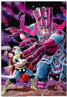 Thor #168 Cover Tribute Thor and Galactus (After Kirby), Comic Art