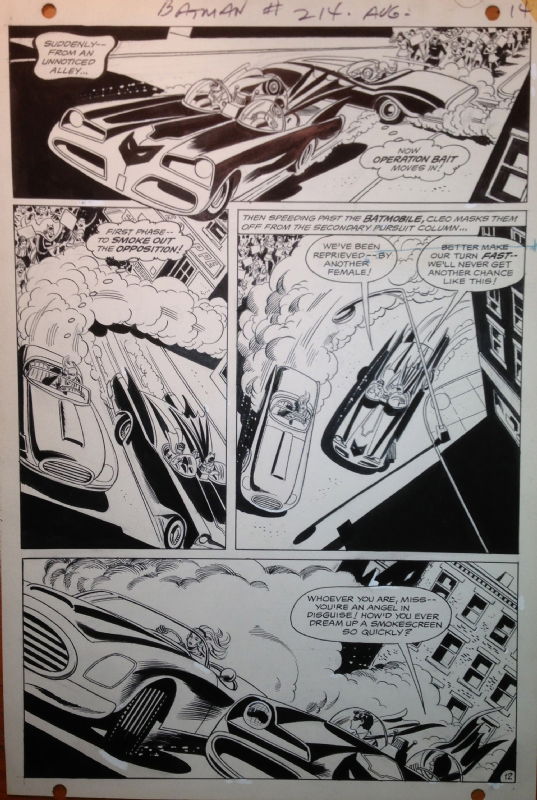 Batman #214 p. 12, in Frank Giella's BATMAN Comic Art Gallery Room