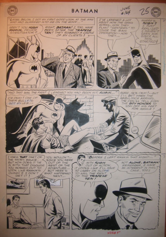 Batman #164 p. 7, in Frank Giella's BATMAN Comic Art Gallery Room