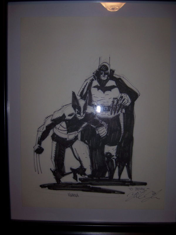 Wolverine And Gotham By Gaslight Batman By Mike Mignola In Brad Fiskes Wolverine Original Art 5871