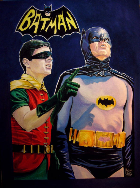 Batman And Robin In Kevins Gallerys Kevins Galleries Comic Art Gallery Room 