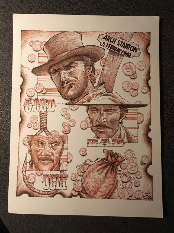 The Good, The Bad, and the Ugly Drawing, in Kevin's Gallery's Clint