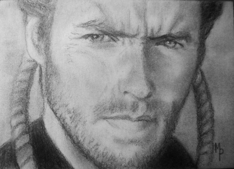 HD wallpaper: man holding gun sketch, Clint Eastwood, artwork, movies, one  person | Wallpaper Flare