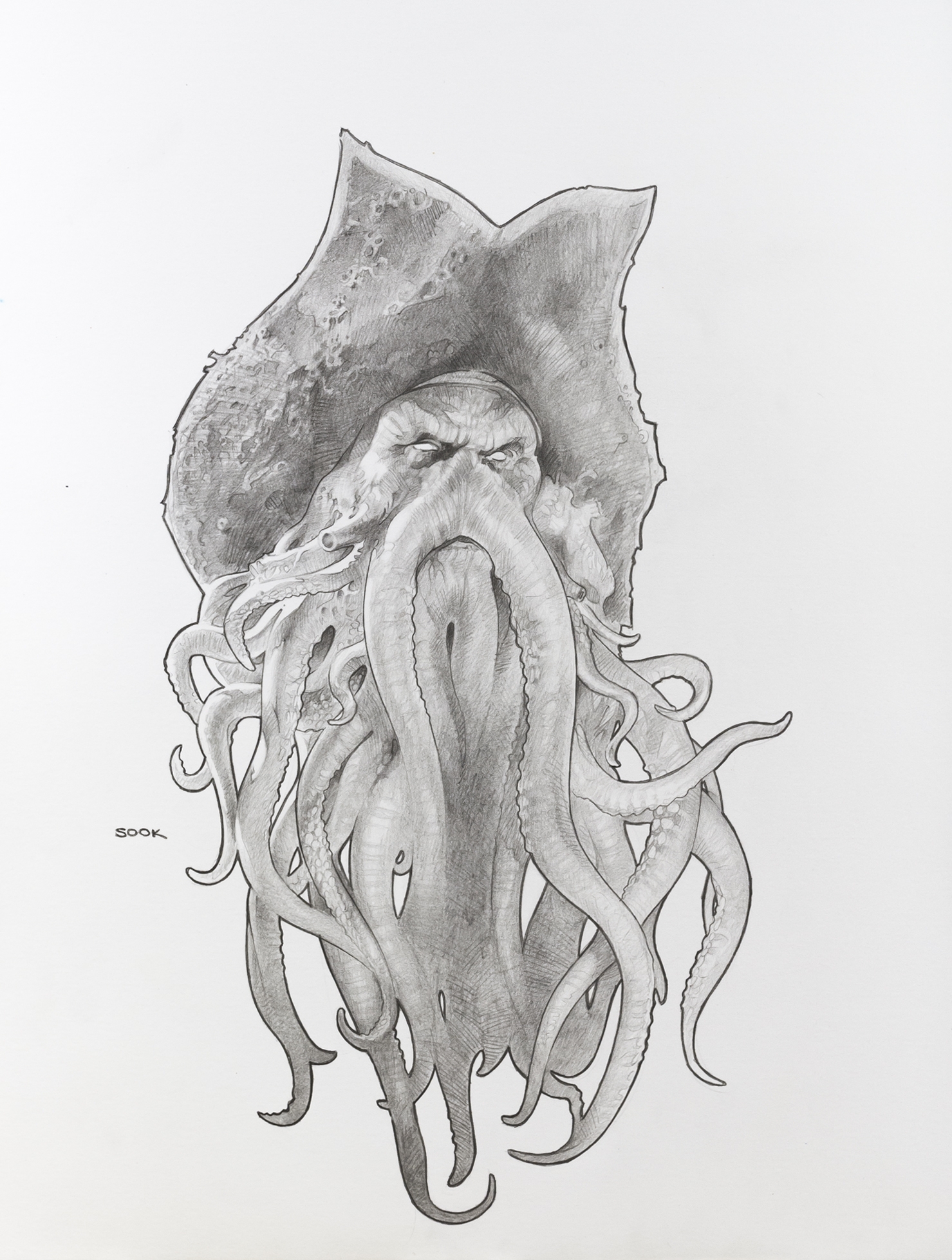 Trash heap  Old sketch of Davy Jones  Hes one of my
