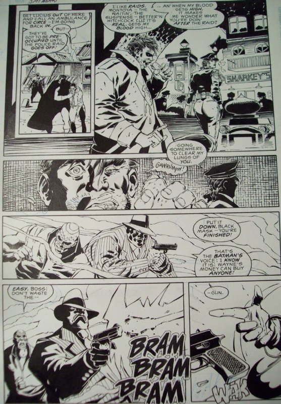 Batman 485 page 17 Tom Grindberg, in Brian Jones's A interior pages Comic  Art Gallery Room