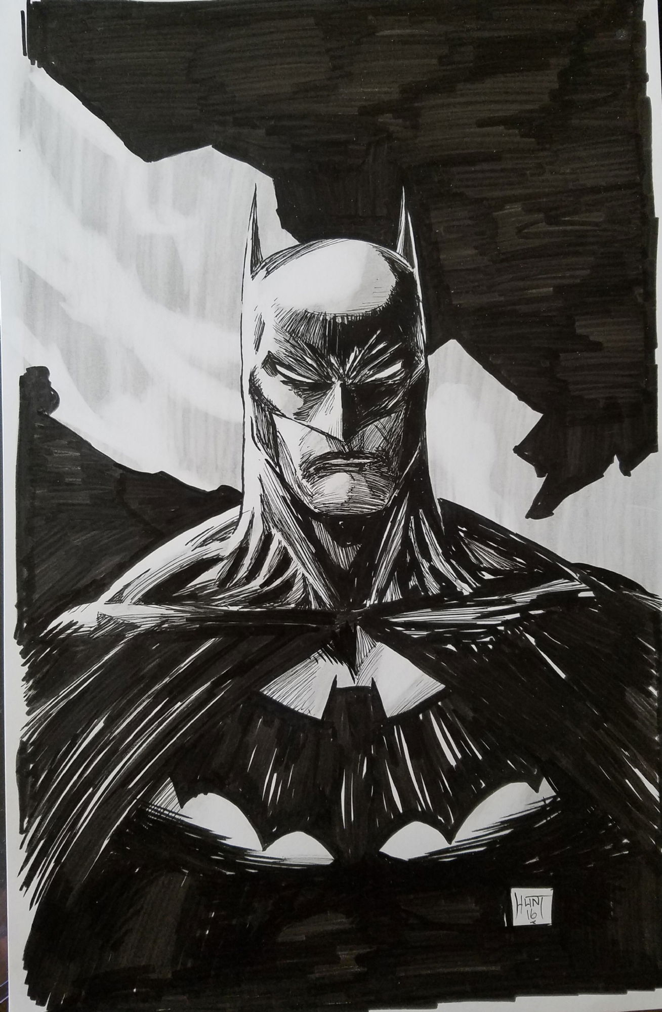 Batman by Ken Hunt, in Brian Jones's A commissions Comic Art Gallery Room