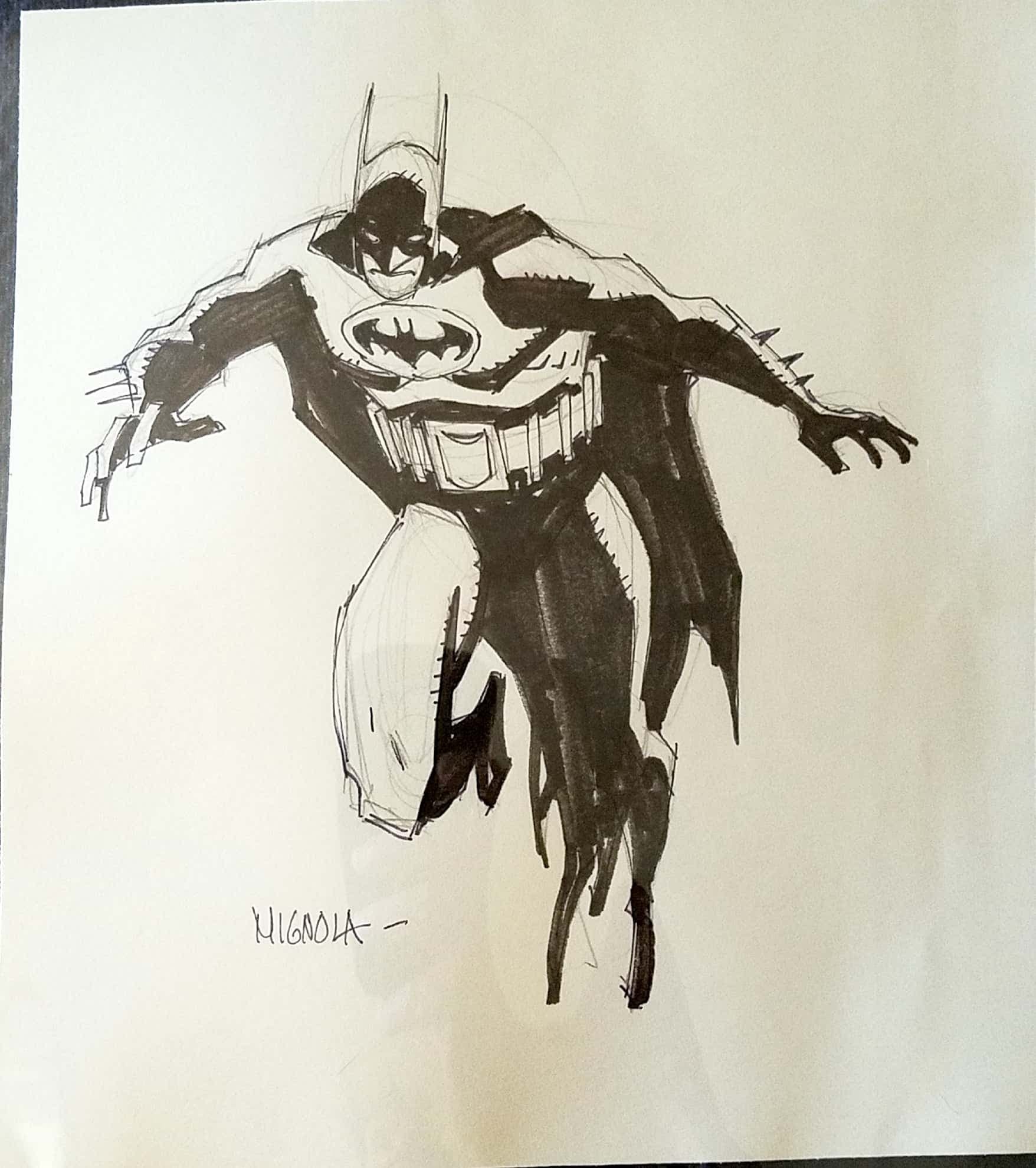 Batman by Mike Mignola, in Brian Jones's Batman art Comic Art Gallery Room
