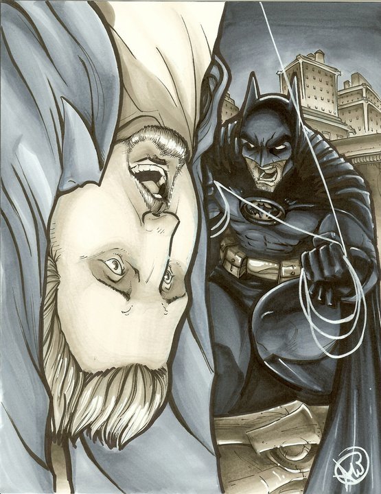 Swear to me!!! Batman & me by Adam Withers, in Brian Jones's Batman art  Comic Art Gallery Room