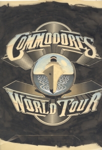 COMMODORES (Original Art) Concert T-Shirt for 1982 Tour/Album, Comic Art