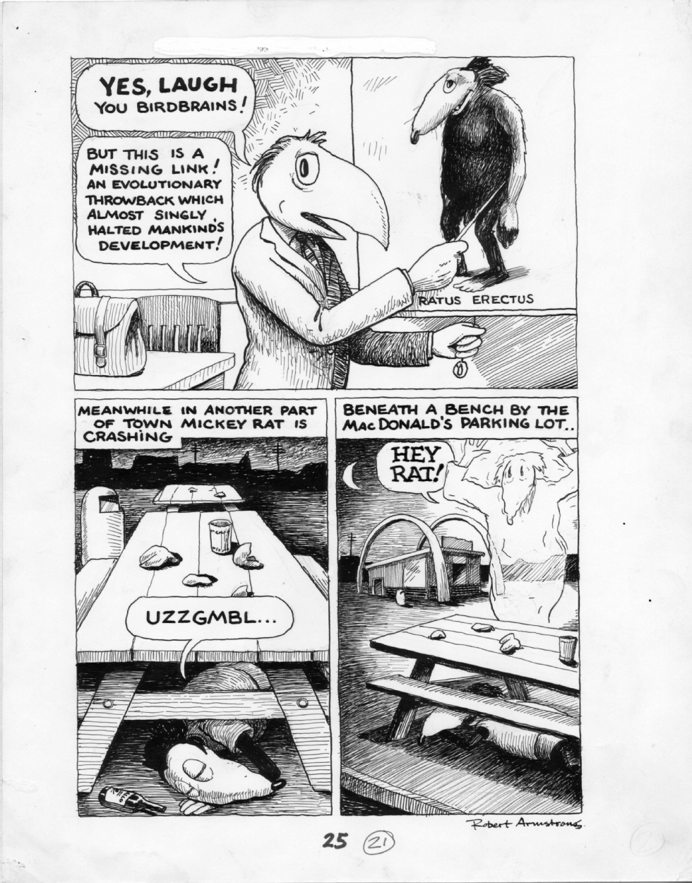 Mickey Rat #1 pg. 21, in Doug Edelman's ZZZ: SOLD Comic Art