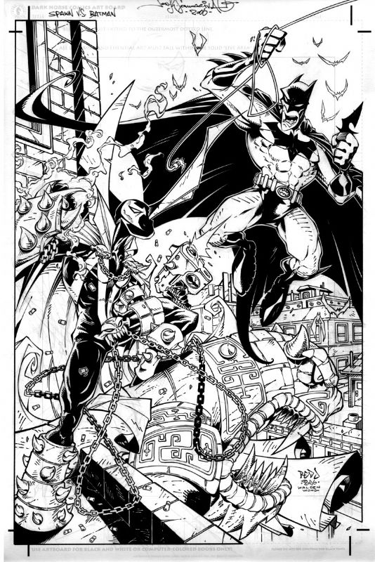 Spawn Batman In Walden Wong S Commissions Comic Art Gallery Room