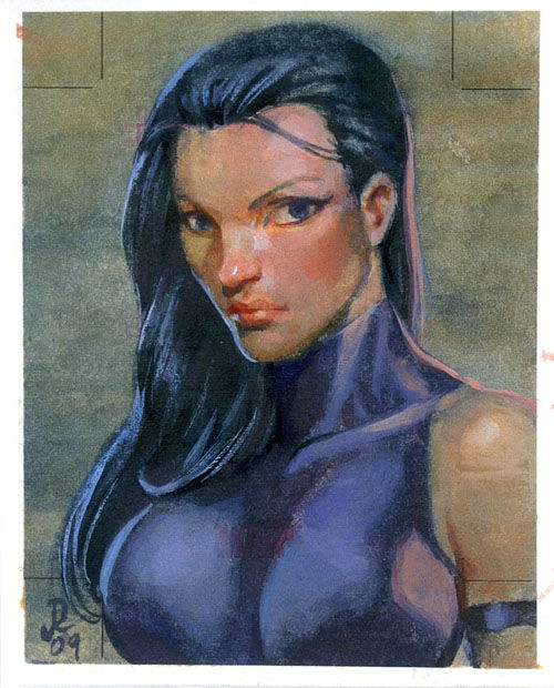 Psylocke In Joe Rubinsteins Sketch Cards Comic Art Gallery Room