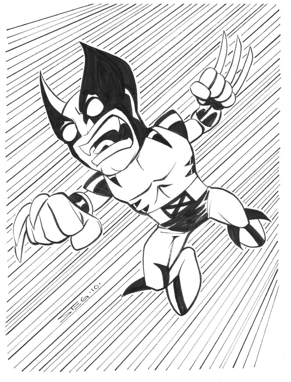 Chibi Wolverine In Mark Stegbauer S Mark Art Comic Art Gallery Room