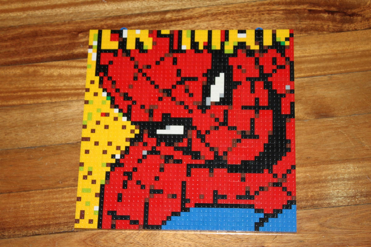 spiderman lego mosaic