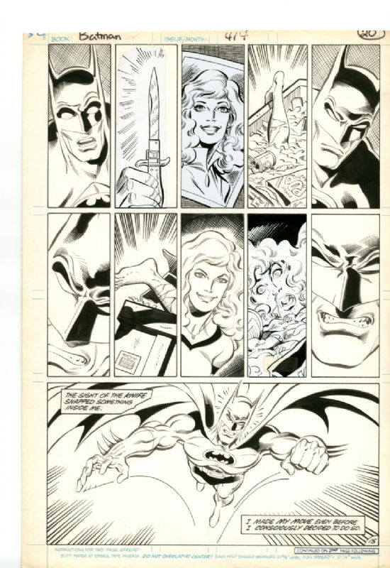 Batman #414 - Jim Aparo, in Roy Johnson's Original Comic Art Comic Art  Gallery Room