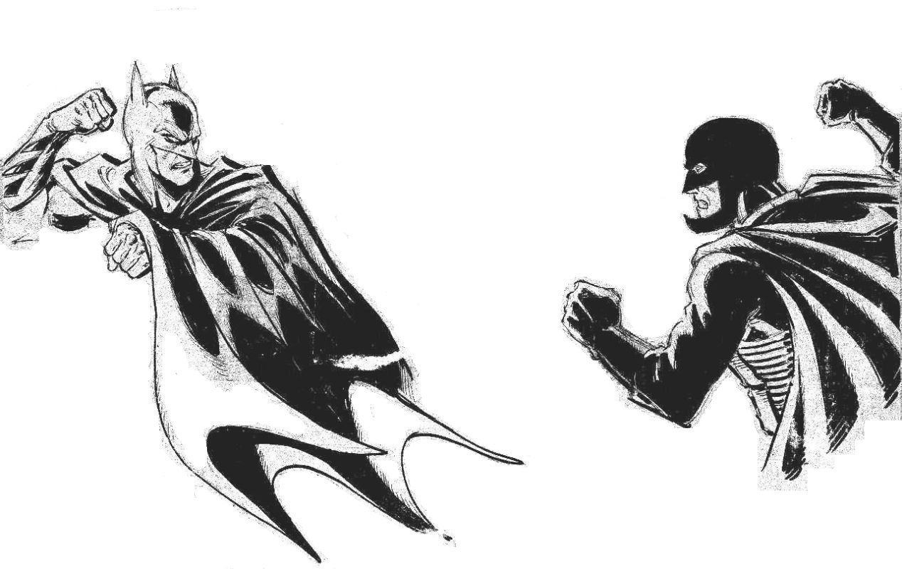 Batman vs Raven - Ballard Parcel, in Roy Johnson's Sketches Comic Art  Gallery Room