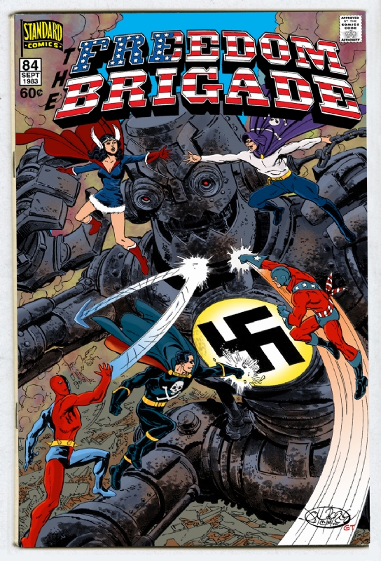 Freedom Brigade #84 - Nazi Robot, Roy Johnson's Setting the Standard in Comics! Covers - Color Art Gallery Room