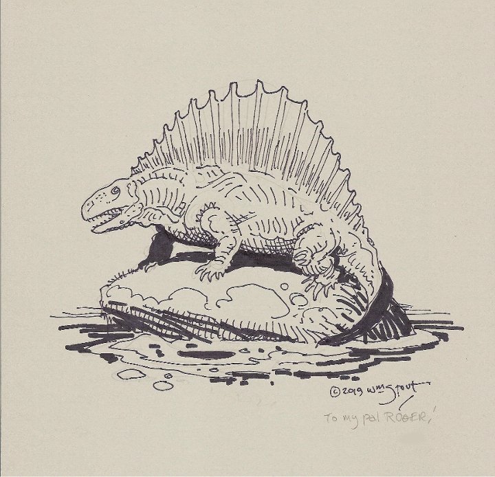 Dimetrodon by William Stout, in Roger Ash's Other Art Comic Art Gallery ...