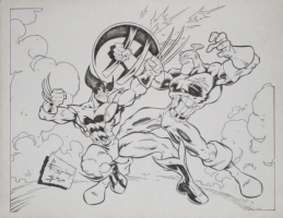 Wolverine VS Captain America by Martin Egeland Comic Art