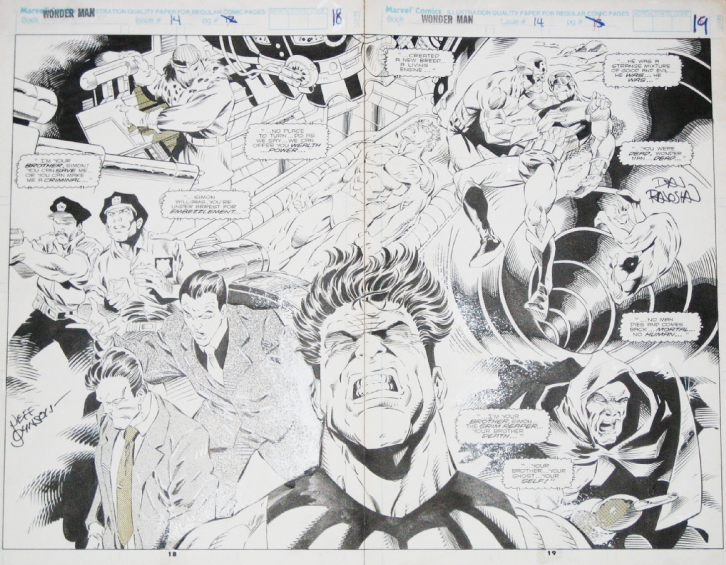 1991 Mit Poster Wonder Man No.1 / Gerard Jones & Jeff Johnson 